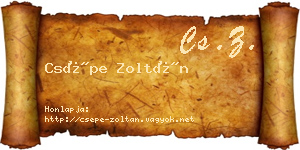 Csépe Zoltán névjegykártya